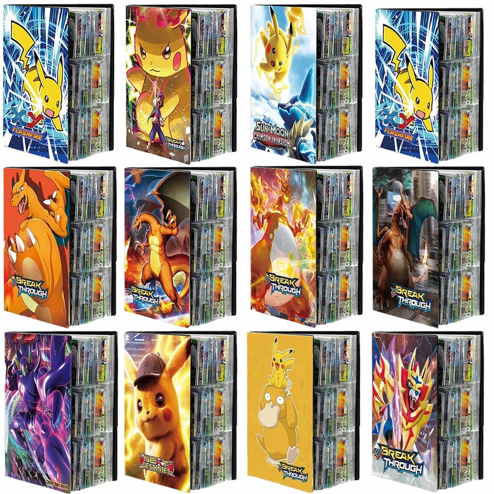 Buku Album Holder Kartu Game Pokemon Pikachu Bluesky 432 Untuk Mainan Anak