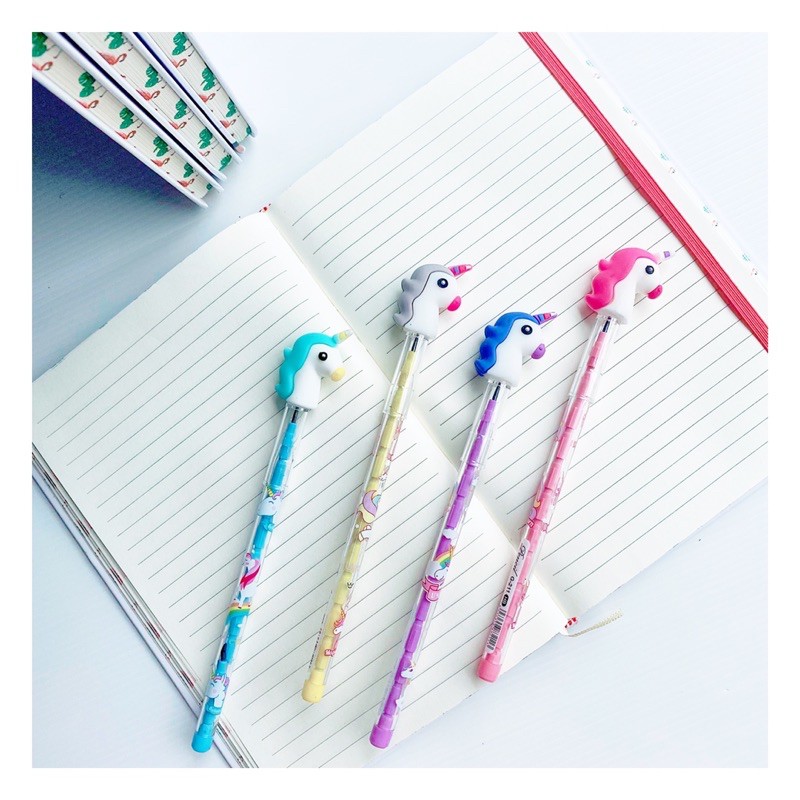 

pensil susun unicorn head