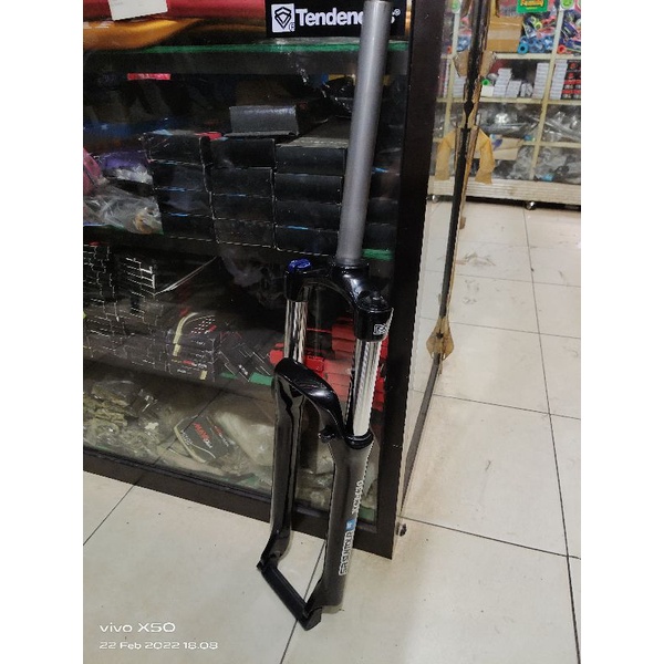 fork suspensi sepeda MTB ukuran 27.5 merk SR SUNTOUR XCM30 travel 120