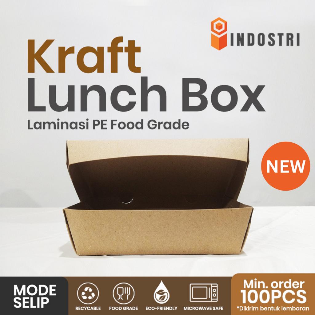 

Lunch Box Paper Kraft Coklat Laminasi Ukuran M / L Tebal 290 gsm
