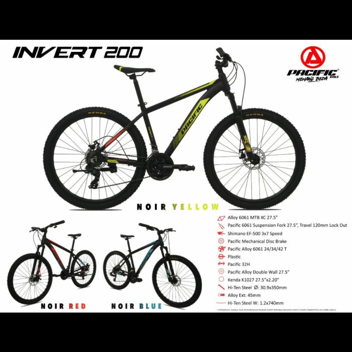 sepeda gunung 27,5 PACIFIC INVERT 200 - ukuran 26