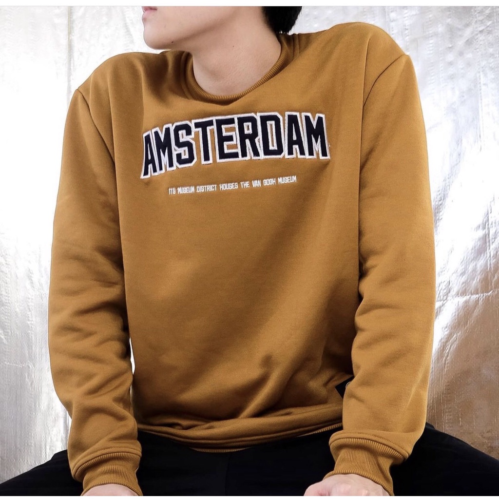 Sweater Crewneck Amsterdam Distro Bandung - Jaket Crewneck Noforty Kualitas Premium - Jaket Crewneck Noforty Pria