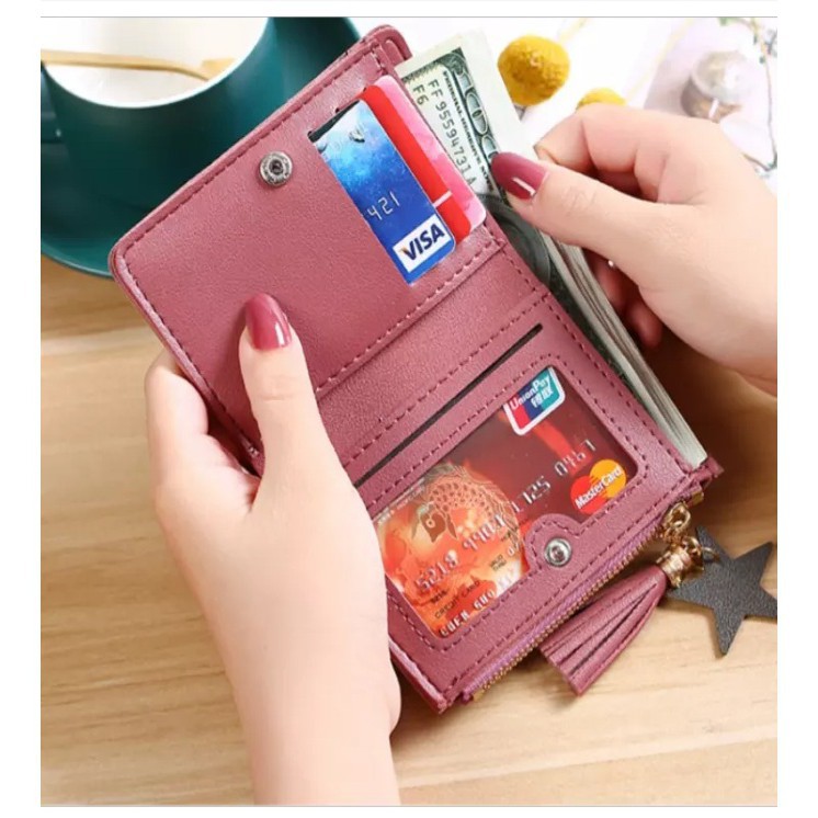 (COD) DOMPET LIPAT DOMPET WANITA KOREAN FASHION WALLET MALLSHOPPING