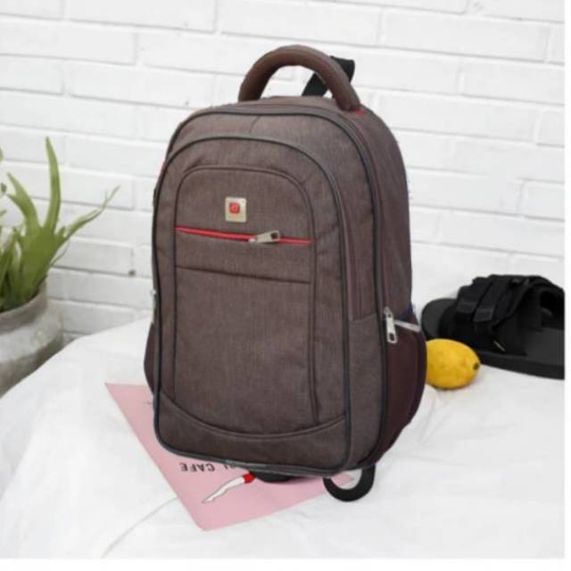 Tas ransel laptop air bone coklat abu navy Kapasitas besar Bisa Kuliah Sekolah Kerja Tas Kantor