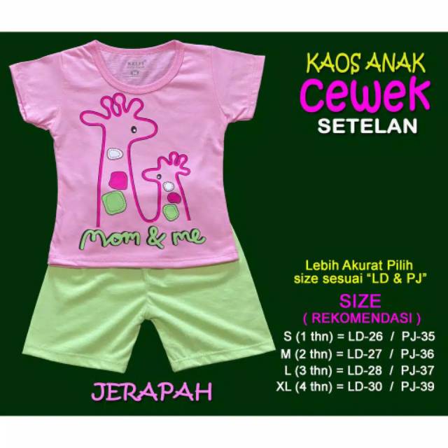 S4 Setelan Katun Jepang Anak 1- 4 thn Cowok Cewek | Baju Bayi Piyama Kartun Balita|Celana Pendek