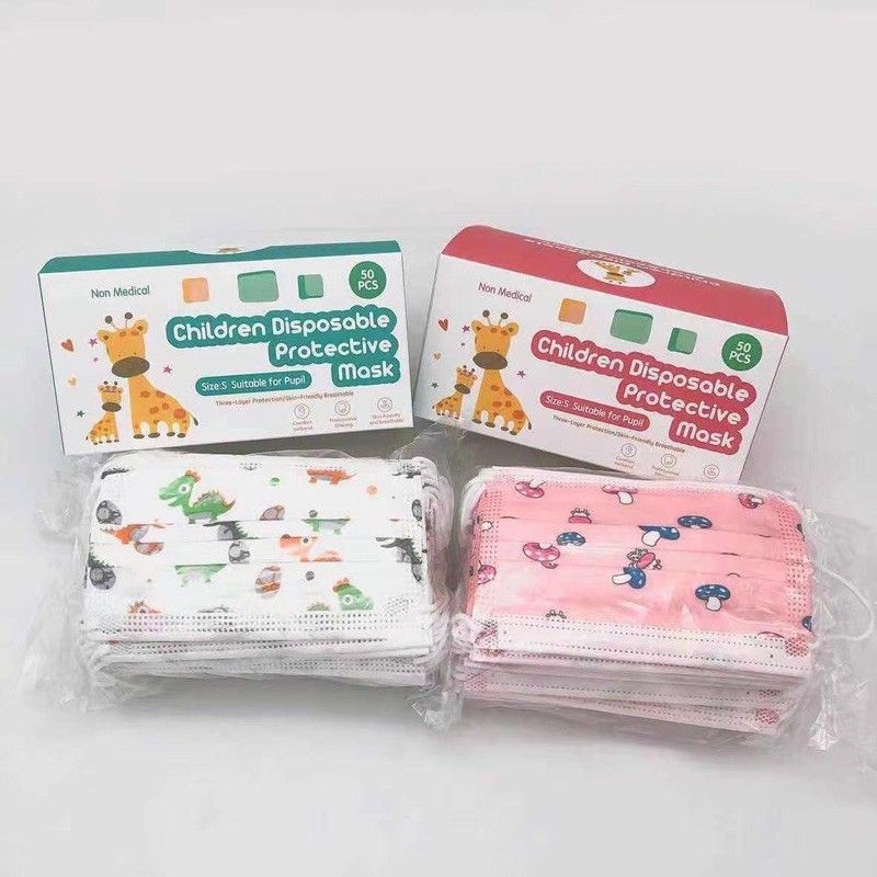 MASKER ANAK  | MASKER MOTIF DAN WARNA 3 PLY ISI 50 PCS / MASKER ANAK LUCU