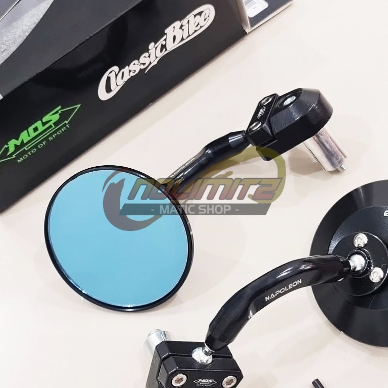 Spion Jalu Stang Bar End MOS Bulat Full CNC Aluminium NMAX Vespa PCX