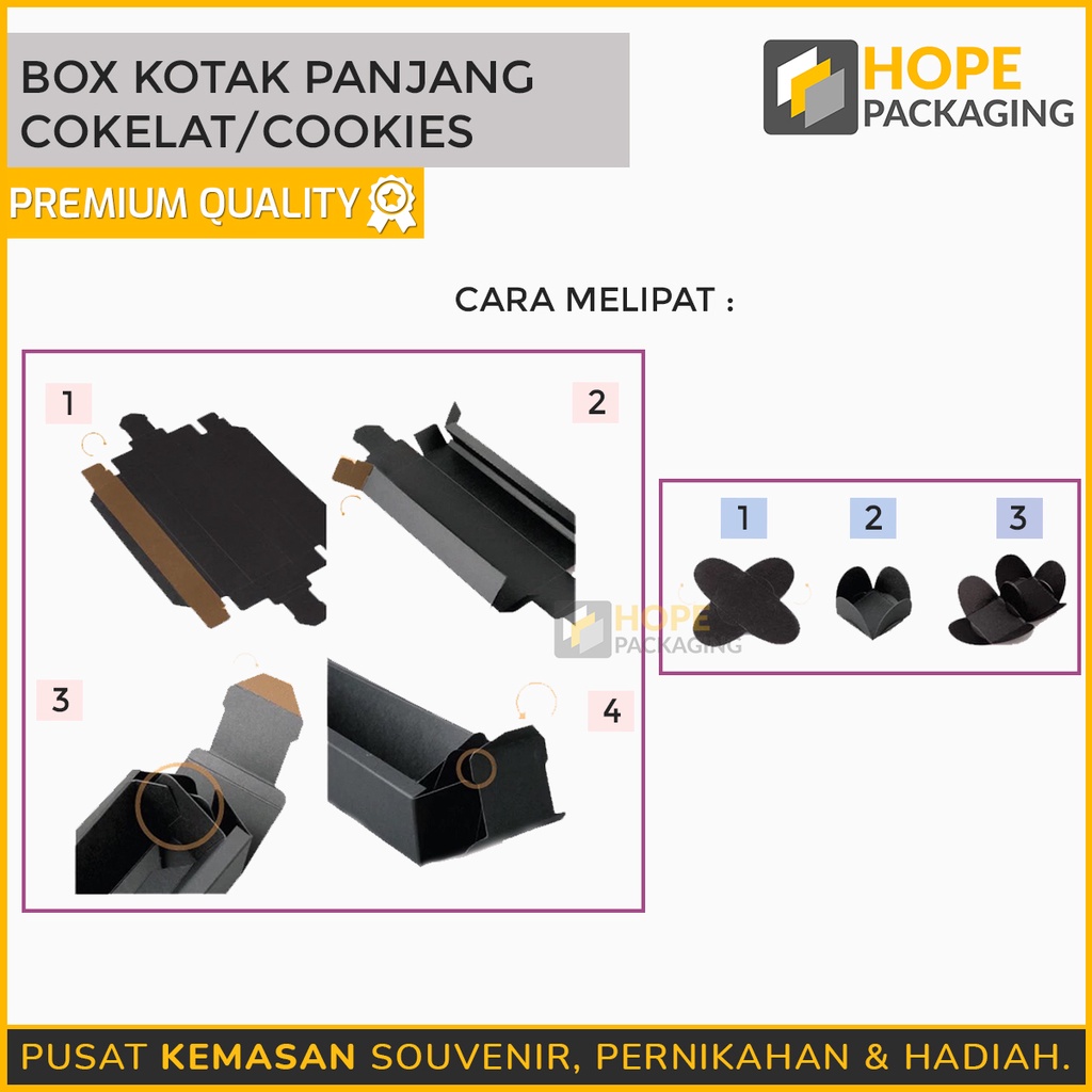 [3 pcs] Box Kotak Panjang Coklat / Cookies Merah dan Hitam / Gratis Kertas Coklat / Kotak Packaging Kue