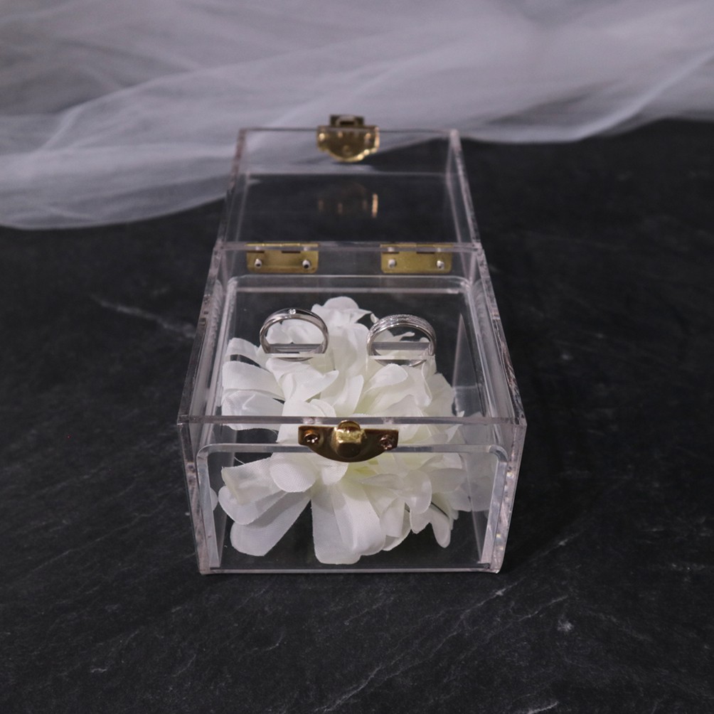 Kotak Cincin Akrilik | Clear Ring Box Acrylic | Box Cincin Wedding