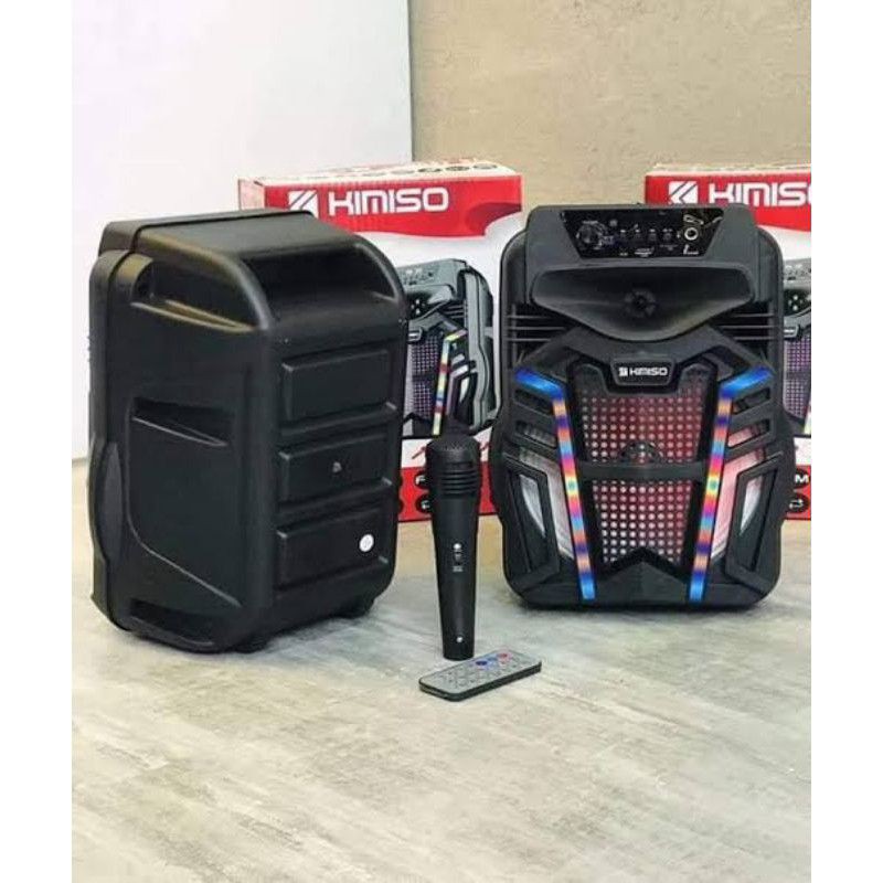 Karaoke Speaker Bluetooth KIMISO QS-4806 Ukuran 8 inch Free Mic dan Remote