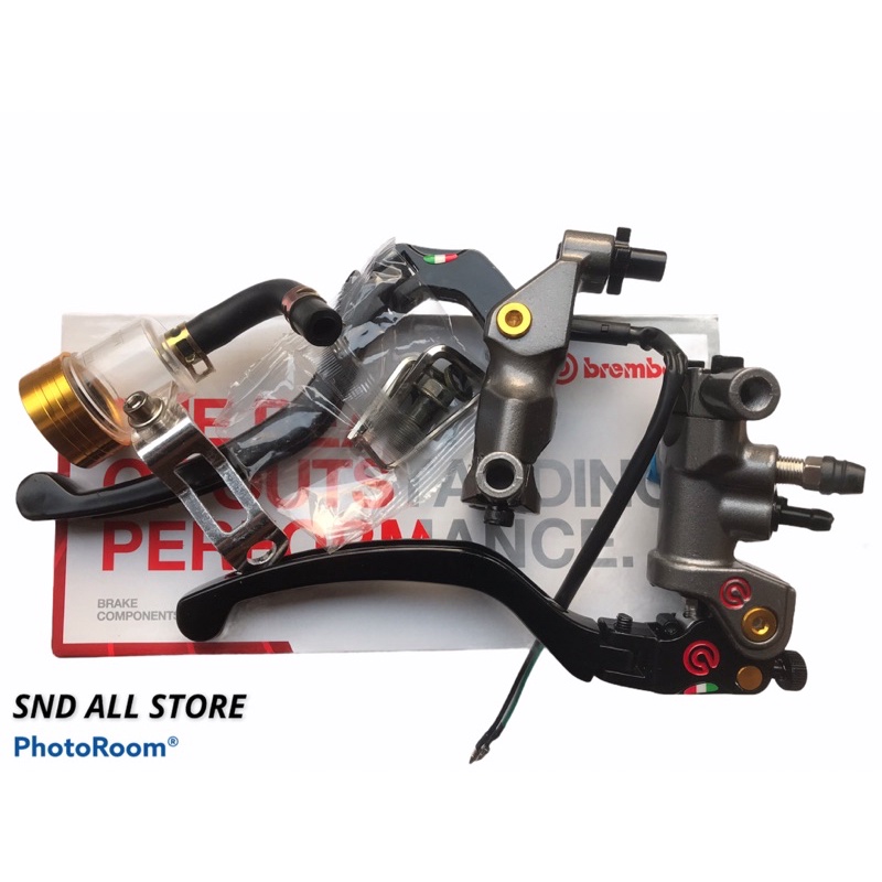 Master Rem Brembo Izumi Set(Kiri+Kanan)+Dudukan Spion Tabung Minyak Kaca Full CNC