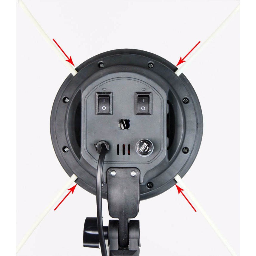 TaffSTUDIO Payung Softbox Reflektor Fotografi Studio 50x70cm E27 Four Lamp Socket - KS65 - Black