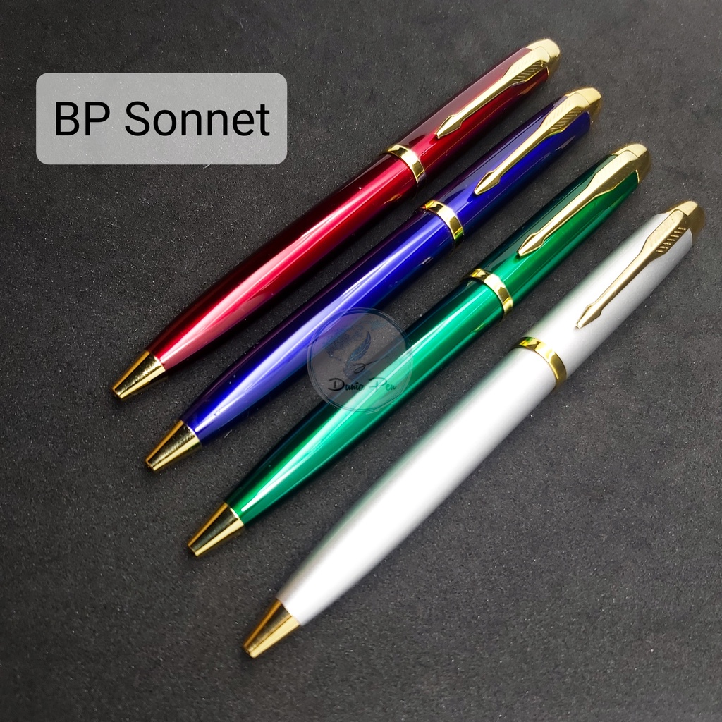 

Bolpoin Metal BP Vintage Sonnet, Model Pena Parker Sonnet, Pen Promosi Besi Siap grafir Nama Logo Perusahaan