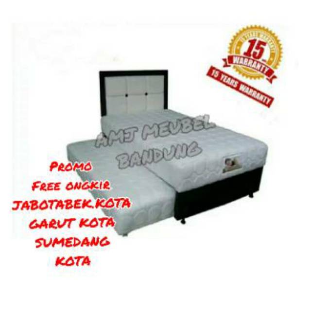 PROMO GRATIS ONGKIR KASUR SPRINGBED 2 IN 1 TWIN ATAS BAWAH SORONG PUTIH NO 4 TER MURAH DI BANDUNG