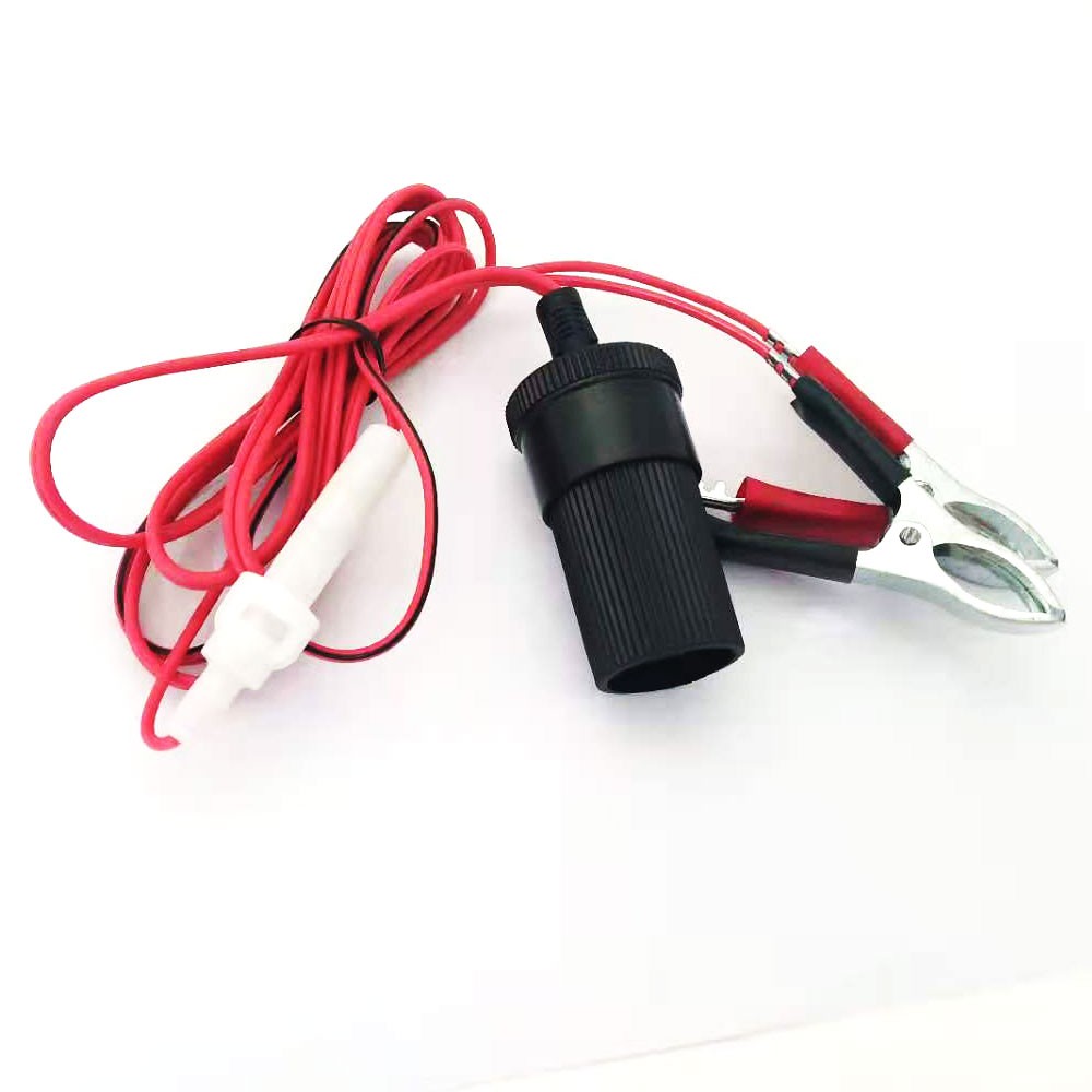 ZLinKJ DIY Terminal Clip-on Aki Mobil Cigarette Plug Power Socket 12V 1.5 Meter - A3381