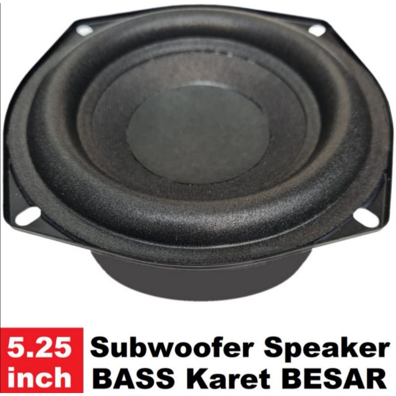 HIFI Subwoofer Bass Karet Besar 5.25 in inch untuk mobil car speaker aktif