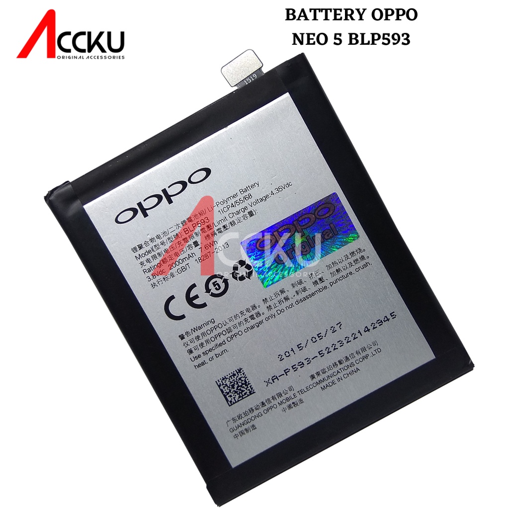 [BLP593] BATERAI OPPO NEO 5 BATERAI OPPO BLP593 BATTERY OPPO NEO 5 BLP-593 ORI