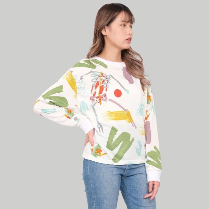 Monellina REMY Sweater Crop XXL Jumbo Lengan Panjang Wanita