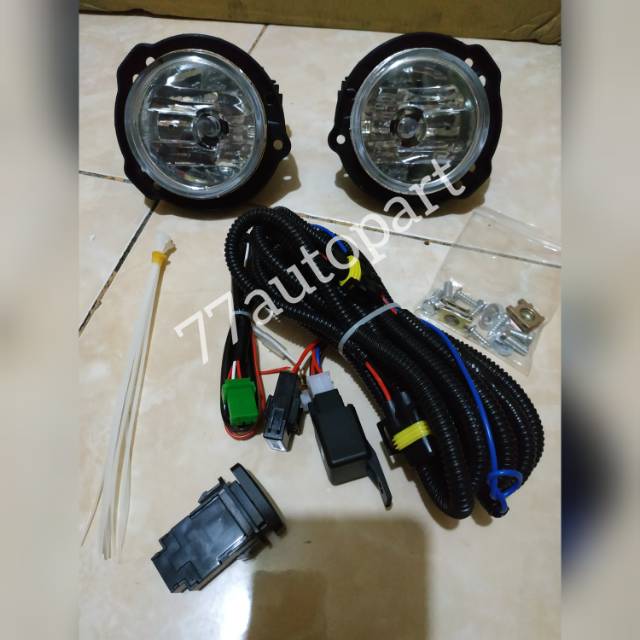 Lampu kabut foglamp all new avanza xenia 2012 2019 komplit bahan kaca