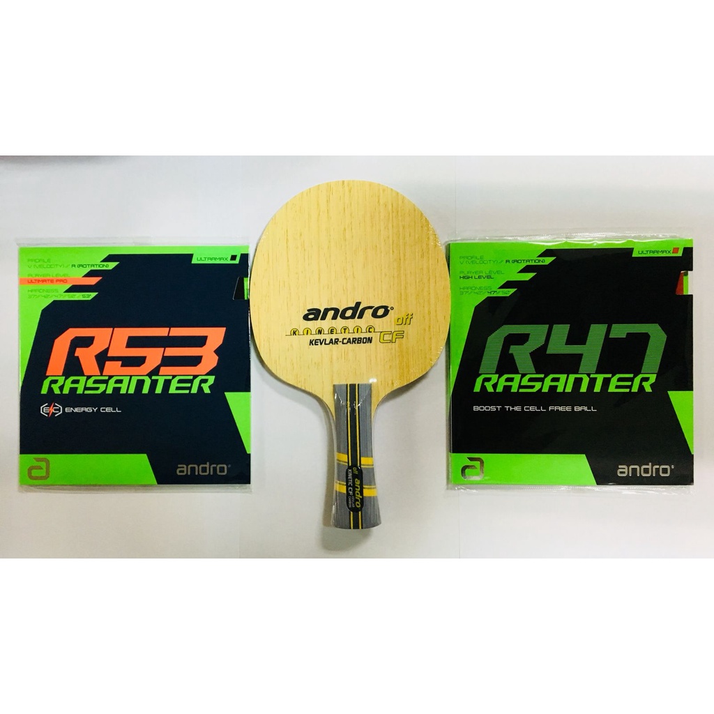 Setup Tenis Meja Pingpong Andro Kinetic CF OFF Andro Rasanter R53 R47