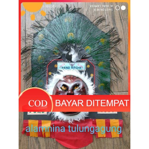 Topeng mainan Reok Lucu Anak Bujang ganong Topeng spon reog ponorogo barongan bujang ganong ganongan