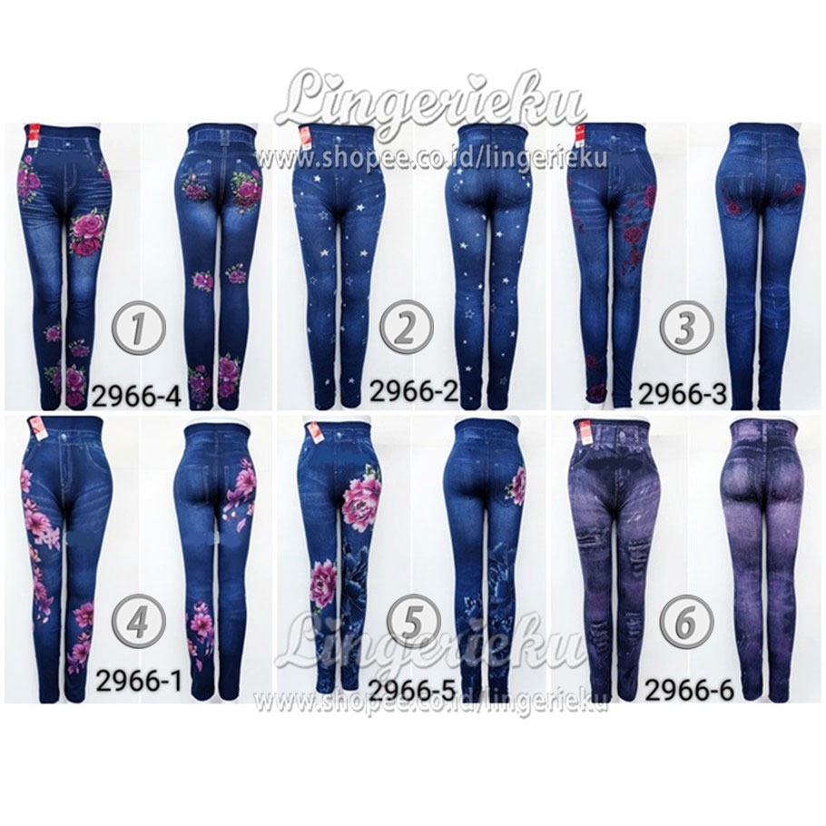 Celana Legging Sorex Model Terbaru Motif Jeans Sorex 2966