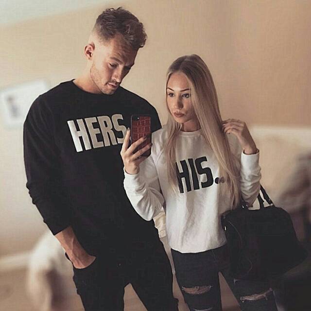 Pakaian wanita/pria/outwear/bj couple/Couple HersHis Hp sf