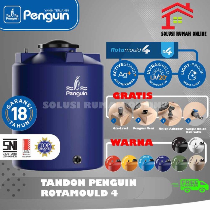 Tandon Penguin / Toren / Tangki Air Pinguin Rotamould 4 / R4 TB