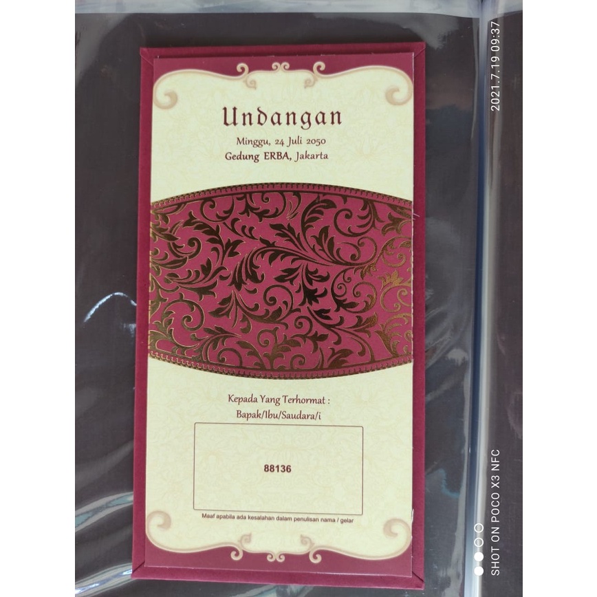 UNDANGAN BLANGKO ERBA HC-88136