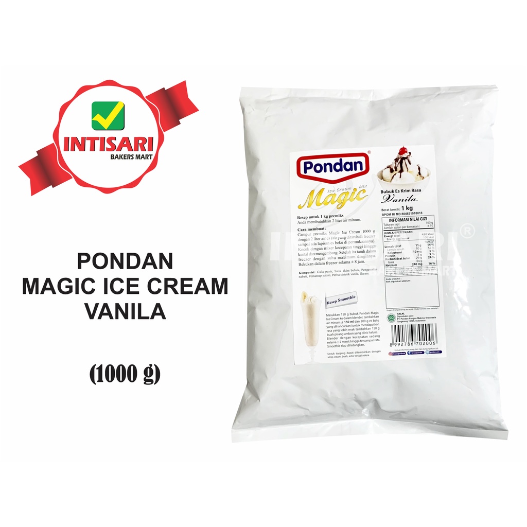 

PONDAN MAGIC ICE CREAM VANILA 1000 G