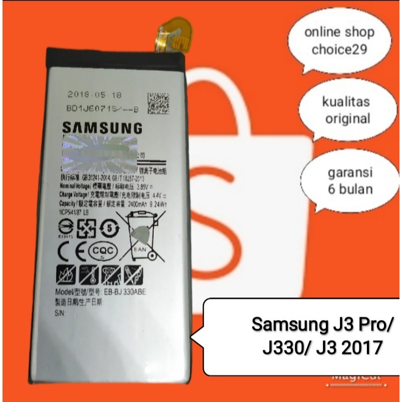 Baterai original samsung J3 Pro J330 J3 2017 batre battery ori samsung