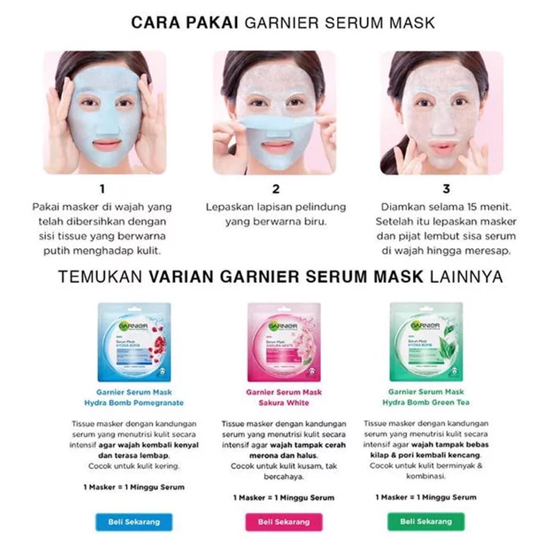 Garnier Serum Mask Hydra Bomb [Masker Tissue ]