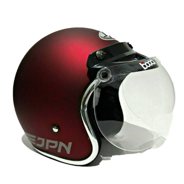 Helm JPN Retro arc Maroon Dof List Chrom