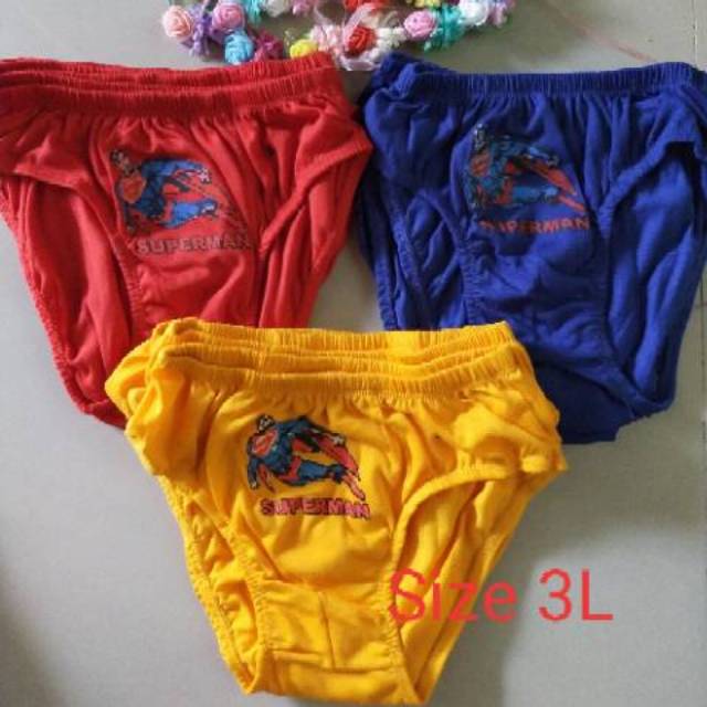 3pcs 3L celana dalam anak cowok/CD anak SD