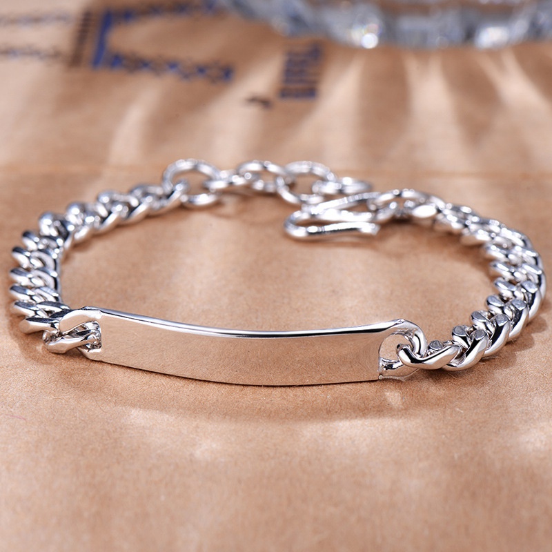 Gelang Bahan Stainless Steel Warna Silver Untuk Pria Dan Wanita