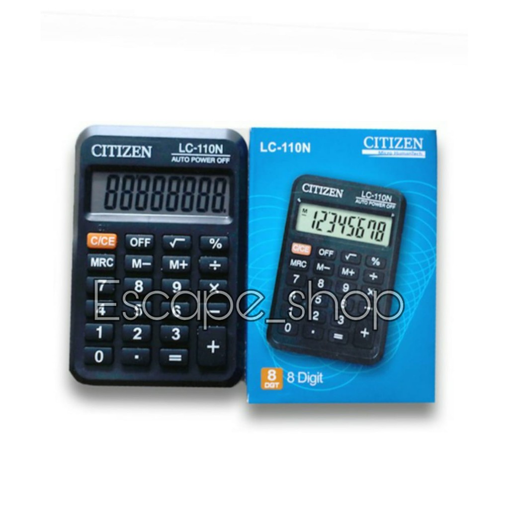 Jual KALKULATOR SAKU CITIZEN LC 110 N - CALCULATOR MINI CITIZEN LC-110N ...