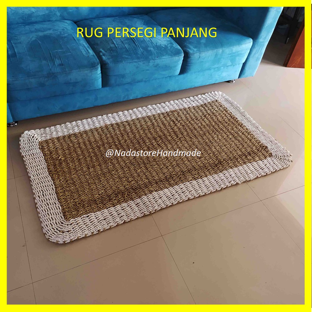 RUG SEAGRASS PERSEGI PANJANG / FLOORMAT / KARPER LANTAI ANYAMAN 80 X 150 CM