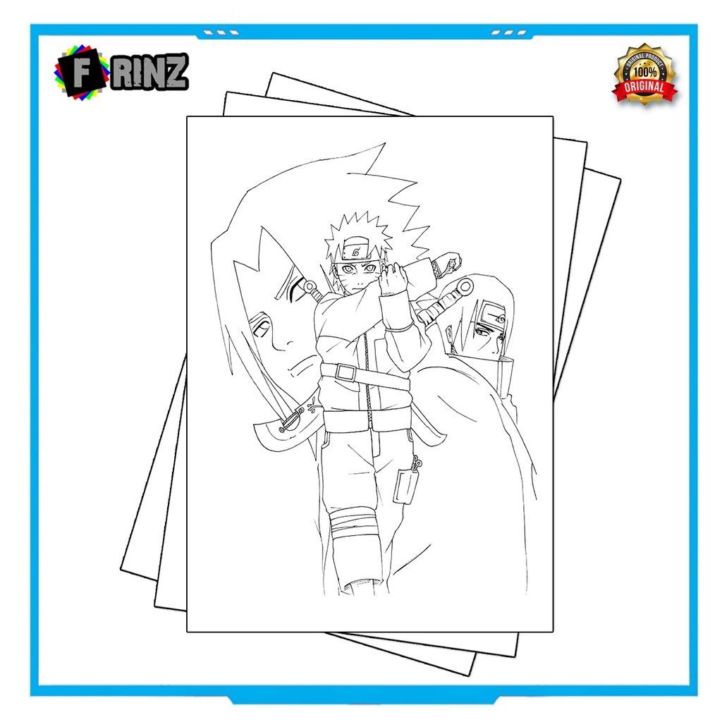 Gambar Sketsa Mewarnai ~ 11 . Naruto Part 1 / Seketsa Lukis / Drawing Sketch / Menggambar-09