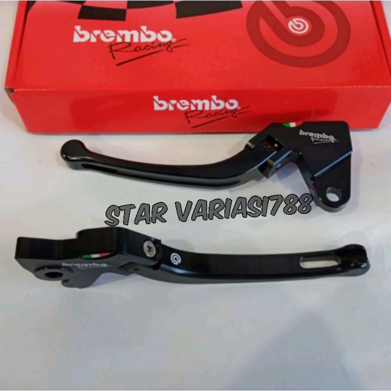 Handle handel lipat rem mio kiri kanan mio sporty, mio smile, mio soul, mio j, mio m3 full cnc hitam