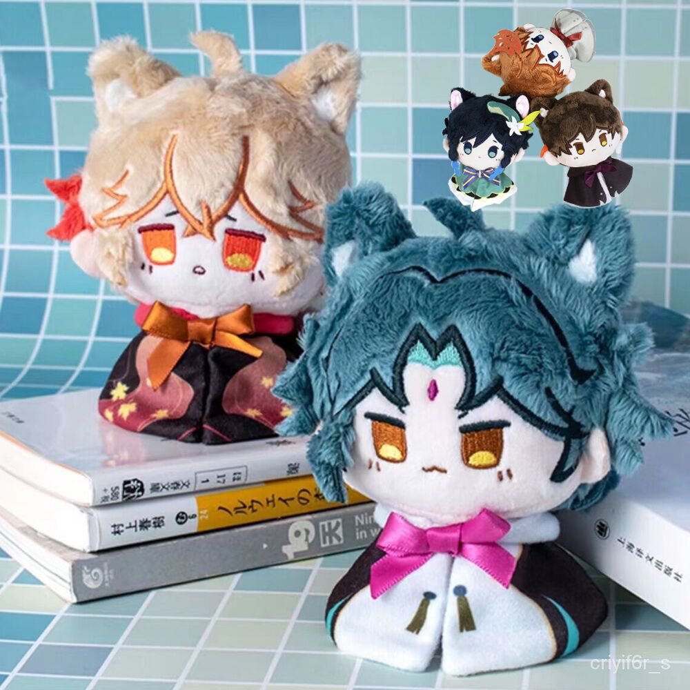 Genshin Impact Plush Toys Anime Cosplay Tartaglia Venti Zhongli Kazuha Xiao Throw Dolls Kawaii Carto
