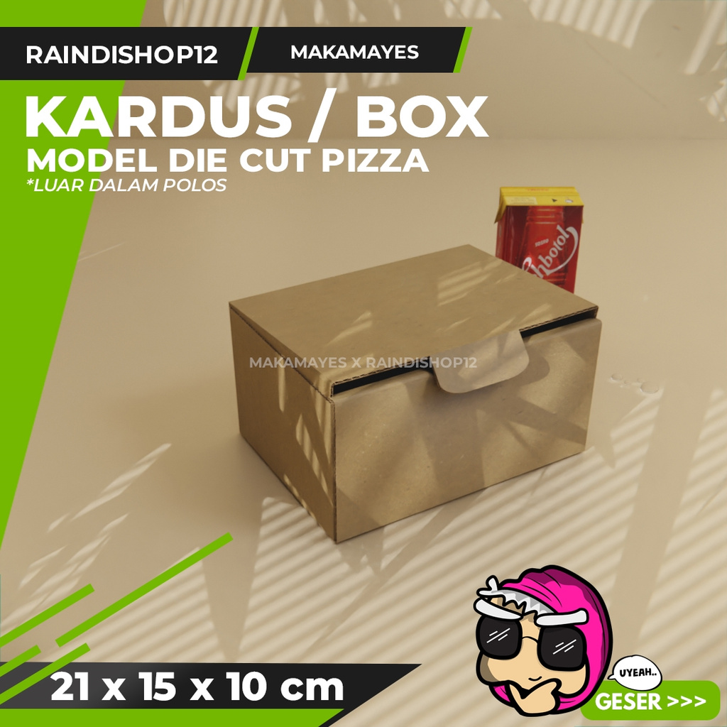 

(MIN 5 PCS) BOX 21 X 15 X 10 CM KARDUS DIE CUT PIZZA KEMASAN PACKAGING KADO