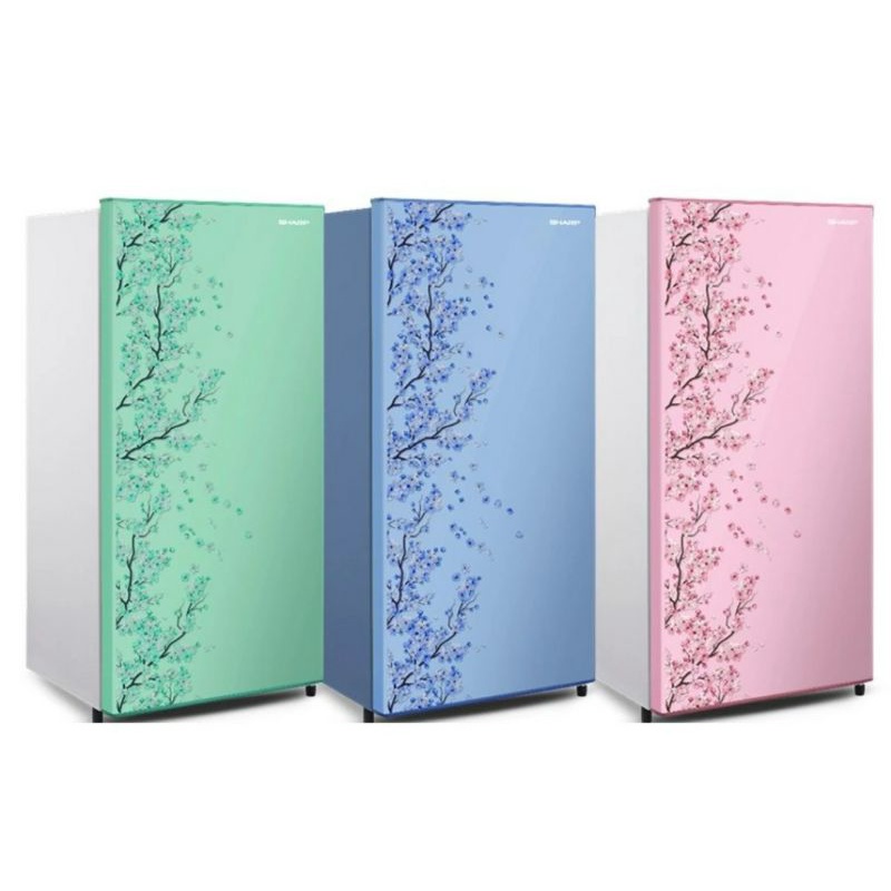 HOT PROMO KULKAS SHARP 162 MOTIF SAKURA