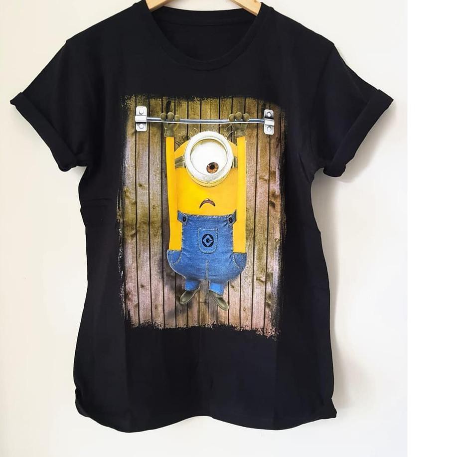 Op89 Nv89 Kaos Minion Hitam Putih Shopee Indonesia