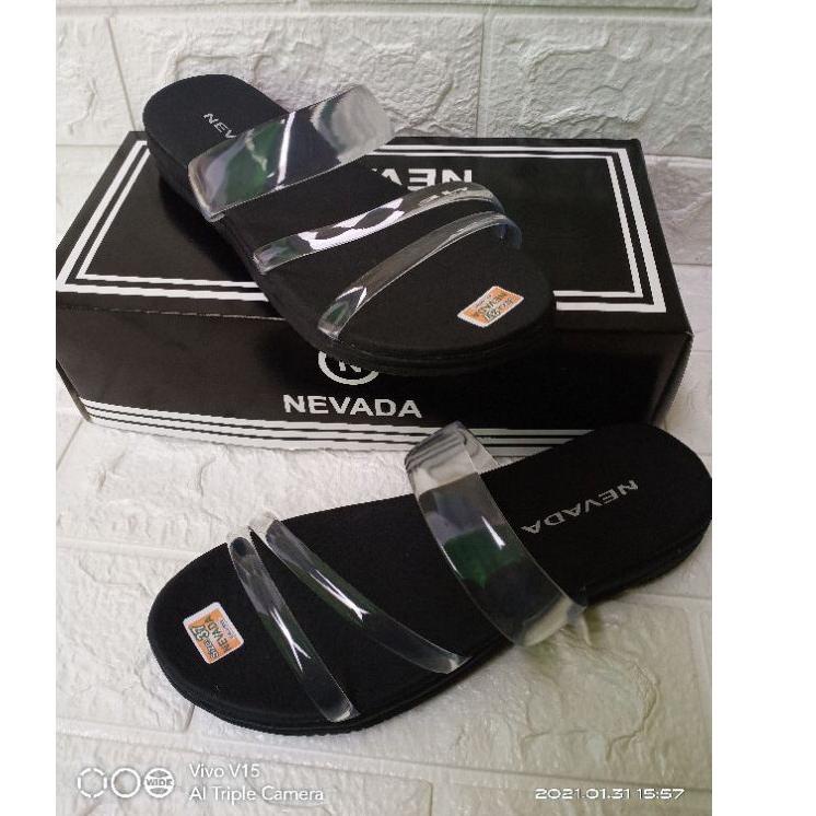 F7N SANDAL SLOP JELLY NEVADA/ SANDAL JELLY TRANSPARAN/SANDAL ANDIEN ➠ Model Baru