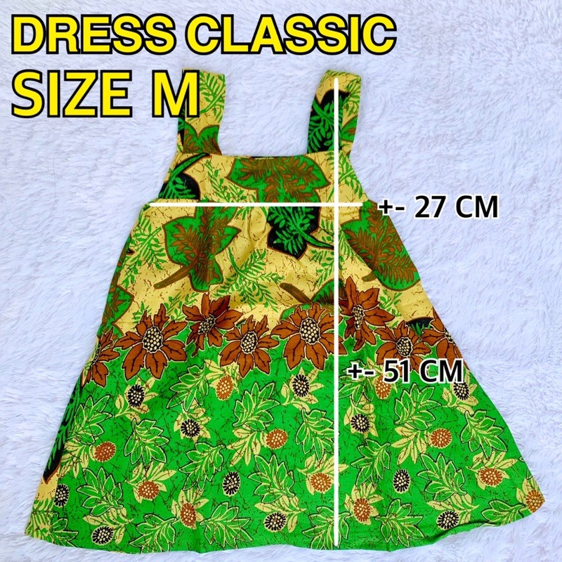 DRESS RAYON CLASSIC SIZE M / ROK TERUSAN DASTER ANAK LUCU BAGUS MURAH CEWEK PEREMPUAN BATIK KEMBANG