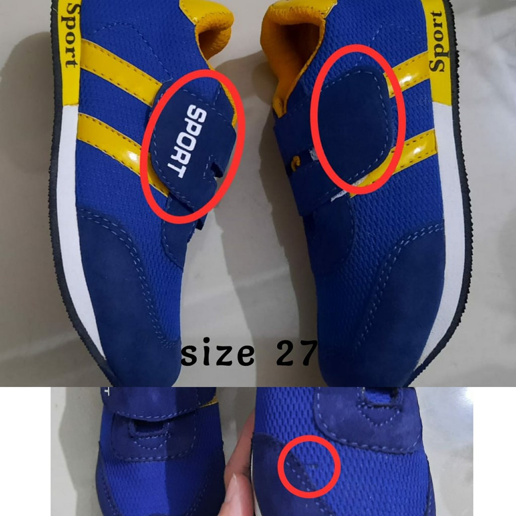 Sepatu Anak Laki  2 3 4 5 6 Tahun Rejek Minus Sedikit Banyak Warna [SENDAL ANAK REJECT] - Sepatu Anak Sport