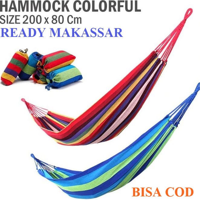 AYUNAN HAMMOCK SINGLE / HAMMOCK AYUNAN GANTUNG CAMPING / AYUNAN POHON / HAMMOCK TEMPAT TIDUR