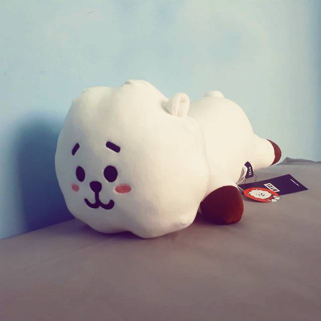Big RJ BT21 Lying Pillow Official Boneka Bantal Cushion Laying Doll