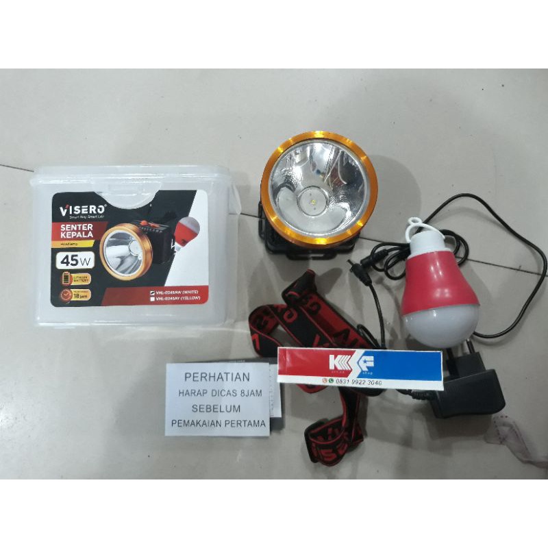 SENTER KEPALA CAS BONUS LAMPU CAS VISERO