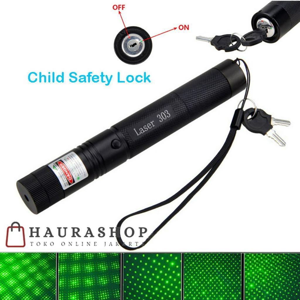 Green Laser Pointer 303 511 Jarak Jauh Hijau Hitam